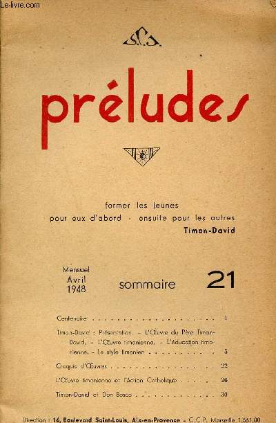 Prludes n21 avril 1948 -