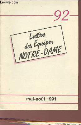 Lettres des quipes Notre-Dame n92 mai aot 1991.