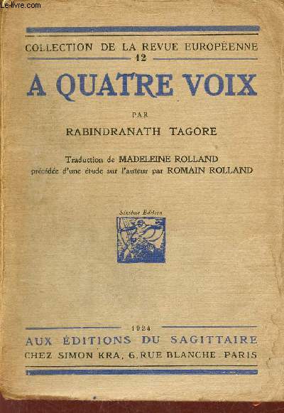 A quatre voix - Collection de la revue europenne n12 - 6e dition.