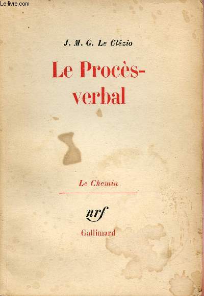 Le Procs-verbal - Collection Le Chemin.