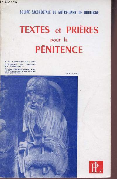 Textes et prires pour la pnitence.