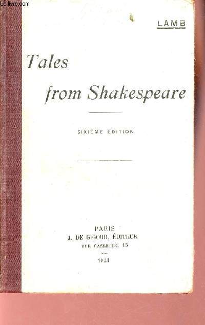 Tales from Shakespeare - 6e dition.