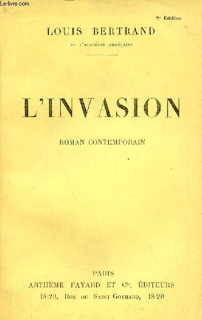 L'invasion roman contemporain.