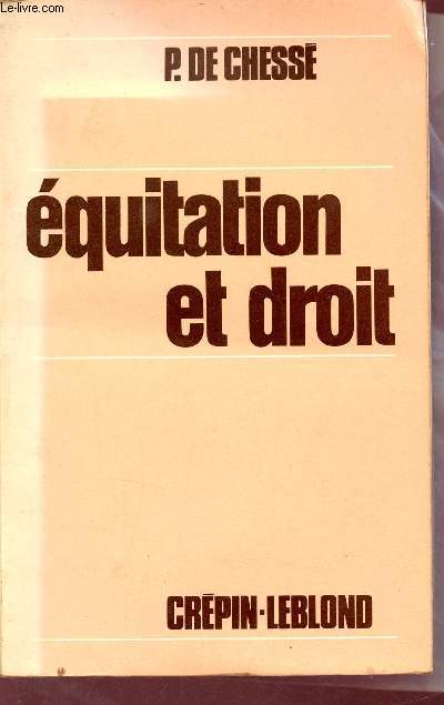 Equitation et droit.