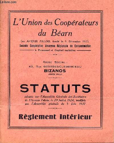 L'Union des Cooprateurs du Barn - Statuts - Rglement intrieur.
