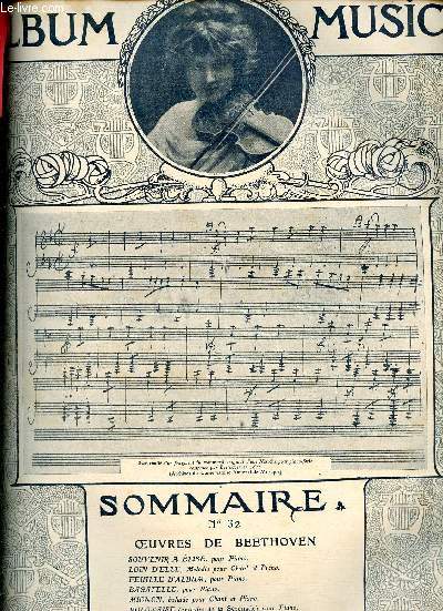 Album Musica n32 - Souvenir a Elise pour piano - loin d'elle mlodie pour chant et piano -- feuille d'album pour piano - bagatelle pour piano - mignon ballade pour chant et piano - polonaise extraites de la srnade pour piano etc.