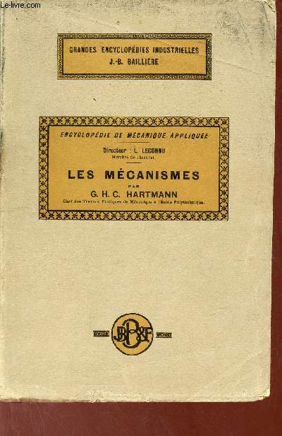 Les mcanismes - Collection Encyclopdie de mcanique applique.