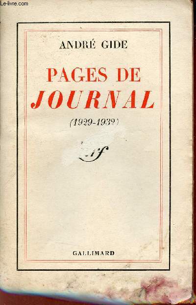 Pages de journal (1929-1932) - 22e dition.