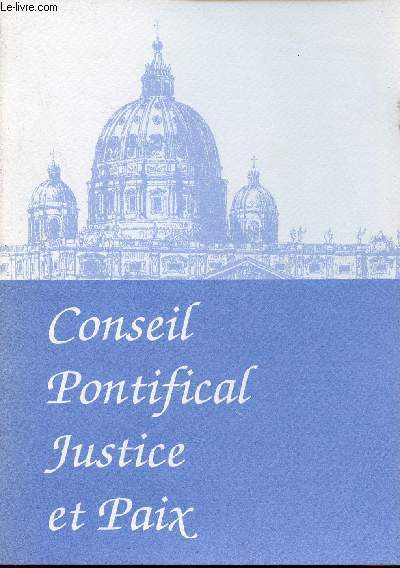Plaquette : Conseil Pontifical Justice et Paix.