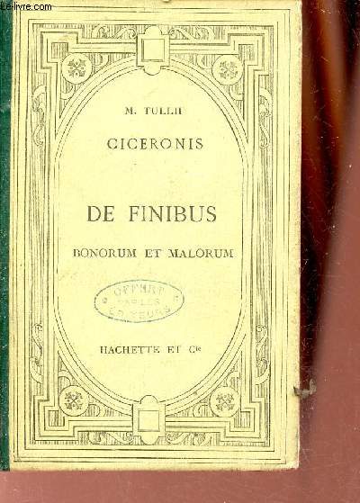De finibus bonorum et malorum libri I et II.
