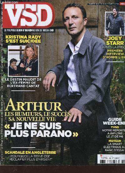Vsd le premier hebdo d'information du week-end n1690 du 13 au 19 janvier 2010 - Epoque politiques mdias people les nuits de vsd - Kristina Rady l'ex femme de Bertrand Cantat s'est suicide - Arthur la nouvelle vie d'un artiste  part entire etc.