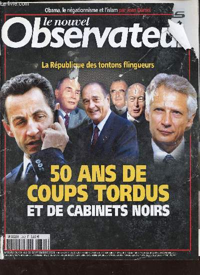 Le nouvel observateur n2342 du 24 au 30 septembre 2009 - Le dernier Baroud de Serge Dassault - la rpublique des tontons flingueurs - top models un gros business - le dernier baroud de Monsieur Serge - la chronique de Jacques Julliard etc.