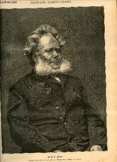 Supplment aux annales politiques et littraires n770 27 mars 1898 - Portraits contemporains Henrik Ibsen d'aprs une photographie de Von Franz Hanfstaengl de Munich - la femme du nord la dame de la mer d'aprs Ethel-Isadore Brown etc.