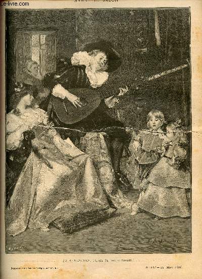 Supplment aux annales politiques et littraires n665 22 mars 1896 - Avant le salon la sarabande d'aprs Ferdinand Roybet - les grands muses chateau de Windsor la Duchesse de Kent et sa fille (la reine Victoria  l'age de trois ans) etc.