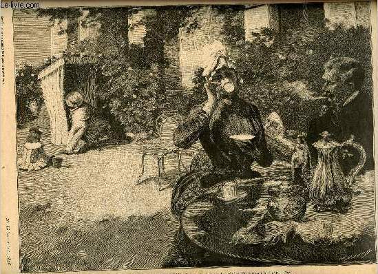 Supplment aux annales politiques et littraires n668 12 avril 1896 - Le caf sur la terrasse d'aprs le tableau du peintre Duez mort le 5 avril 1896 - moeurs orientales le tissage (intrieur arabe) d'aprs Mme Lucas Robiquet etc.