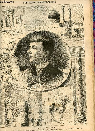 Supplment aux annales politiques et littraires n690 15 novembre 1896 - Portraits contemporains portrait de Mme Dieulafoy (tombeau de Fatma  Koum, tombeau de Darius  Persppolis, taureau androcphale,Mme Dieulafoy en excursion etc.