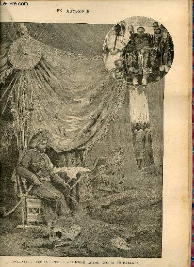 Supplment aux annales politiques et littraires n701 29 novembre 1896 - En Abyssinie Menelik sous sa tente, la reine Taitou pouse de Menelik - beaux arts les migrants d'aprs J.A.Muenier - types parisiens le marchand de marrons etc.