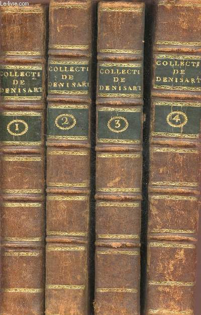 Collection de dcisions nouvelles et de notions relatives  la jurisprudence - En 4 tomes - Tomes 1 + 2 + 3 + 4 - 9e dition.