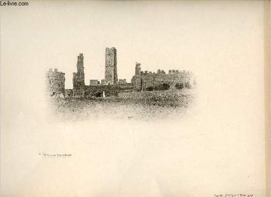 Ruines de Mansourah - Une photogravure en monochrome extraite de la revue mensuelle L'Algrie artistique et pittoresque (vers 1890).