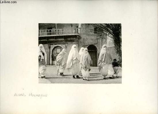 Alger Mauresques - Une photogravure en monochrome extraite de la revue mensuelle L'Algrie artistique et pittoresque (vers 1890).