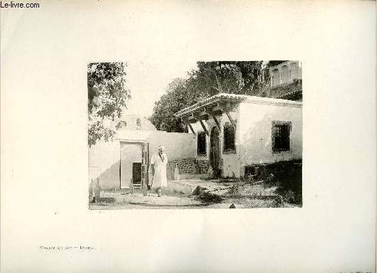 Mosque Sidi Abd-Er-Rhaman - Une photogravure en monochrome extraite de la revue mensuelle L'Algrie artistique et pittoresque (vers 1890).