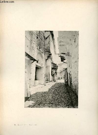 Rue Abdallah-Bey - Constantine - Une photogravure en monochrome extraite de la revue mensuelle L'Algrie artistique et pittoresque (vers 1890).