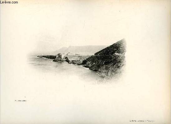 Mers-El-Kebir - Une photogravure en monochrome extraite de la revue mensuelle 'Algrie artistique et pittoresque (vers 1890).