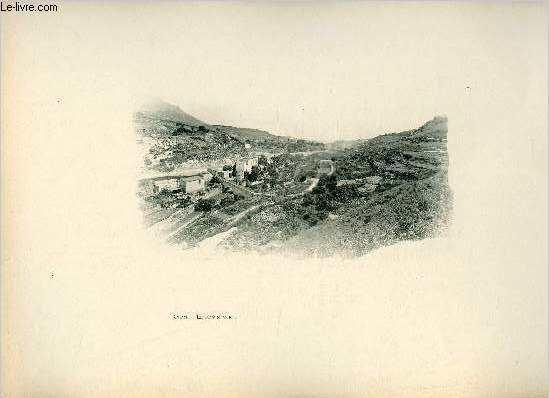 Oran - Le ravin vert - Une photogravure en monochrome extraite de la revue mensuelle 'Algrie artistique et pittoresque (vers 1890).