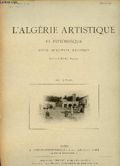 L'Algrie artistique et pittoresque n33 3e anne fvrier 1892 - Biskra.