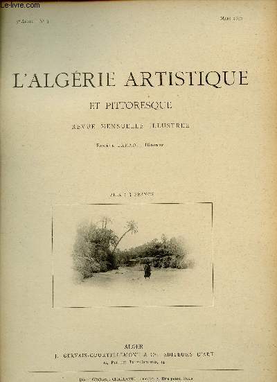 L'Algrie artistique et pittoresque n34 3e anne mars 1892 - Biskra.