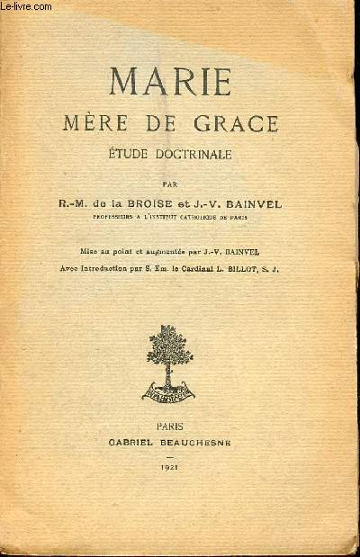 Marie Mre de grace tude doctrinale.
