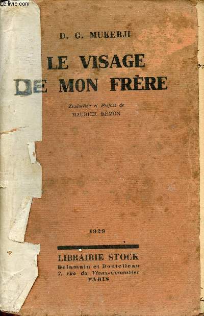 Le visage de mon frre + envoi de l'auteur.