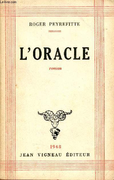 L'oracle - Roman + envoi de l'auteur.