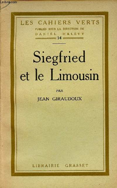 Siegfried et le limousin - Collection les cahiers verts n14.