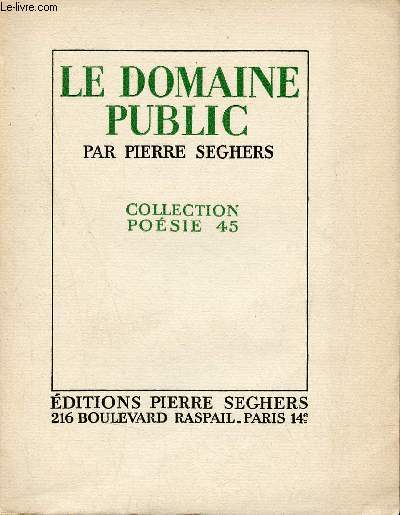 Le domaine public - Collection posie n45.