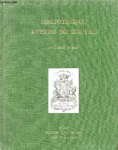 Catalogue de ventes aux enchres - Bibliothque Evrard de Rouvre deuxime partie livres illustrs romantiques,oeuvres compltes,voyages,oiseaux,histoire naturelle,ditions originales et livres illustrs modernes - Drouot rive droite salle 7 1980.