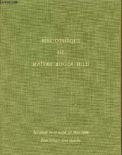 Catalogue de ventes aux enchres - Bibliothque de Matre Roger Hild - Livres et autographes anciens romantiques et modernes - 24 ET 25 mars 1980 Drouot rive gauche.