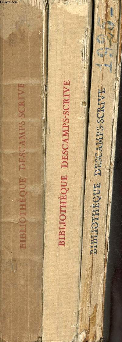 Catalogue de ventes aux enchères - Bibliothèque de M.René Descamps-Scrive - Première + Deuxième + Troisième partie - Mars, Mai, Novembre 1925.