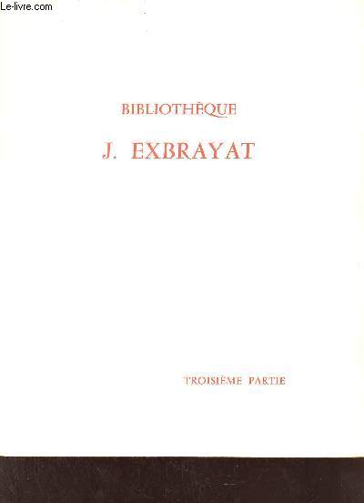 Catalogue de ventes aux enchères - Bibliothèque J.Exbrayat troisième partie illustrés modernes - Hotel Drouot 11 et 12 décembre 1962.