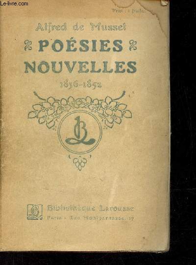 Posies nouvelles 1836-1852.