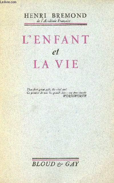 L'enfant et la vie.