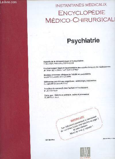 Encyclopdie mdico-chirurgicale - Psychiatrie n85 janv.fv.mars 1996 - Apports de la chronobiologie  la psychiatrie D.Sechter B.Bonin et T.Franois - environnement lgal et rglementaire des essais cliniques de mdicaments JP.Demarez A.Spriet etc.