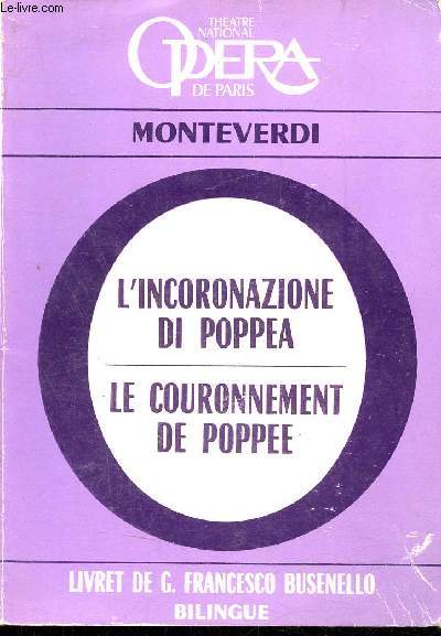 L'incoronazione di poppea - Le couronnement de Poppee - Theatre national opera de Paris.