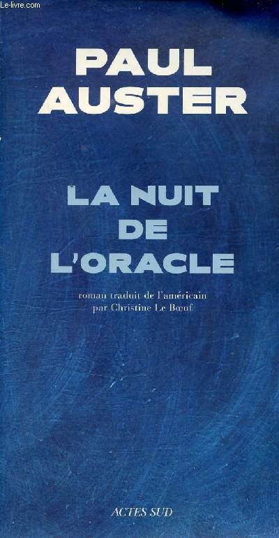 La nuit de l'oracle - Roman.