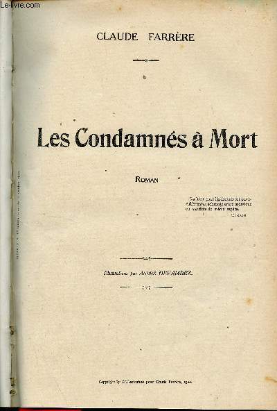 Les Condamns  Mort - Roman.