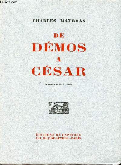 De Dmos  Csar ou gouvernement populaire unitaire ou collectif parlementaire ou plbiscitaire - Second volume.
