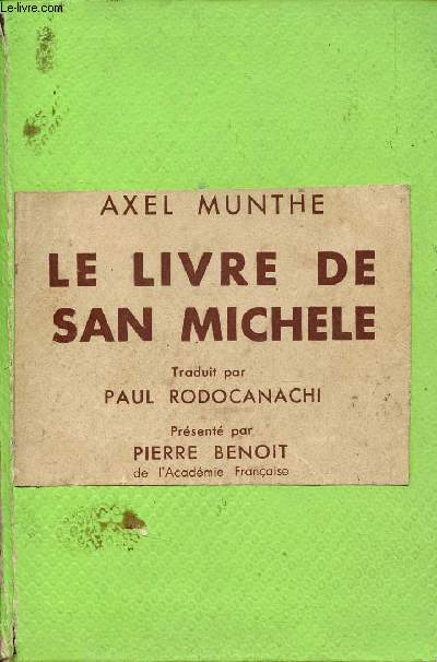 Le livre de San Michele.