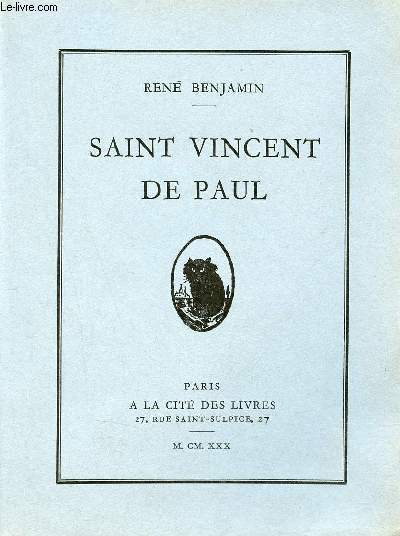 Saint Vincent de Paul - Exemplaire n100 sur vlin d'arches.