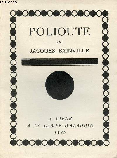 Polioute - Exemplaire n220 sur papier verg baroque th.