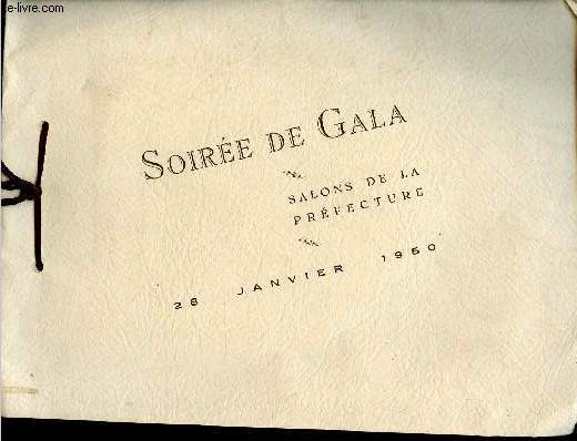 Soire de Gala salons de la prfecture 28 janvier 1950 - 3 photos en noir et blanc.